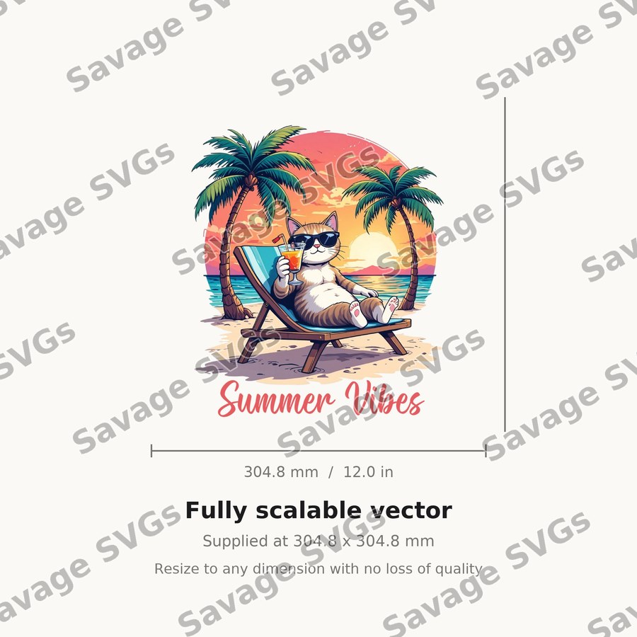 Summer Vibes Beach Cat
