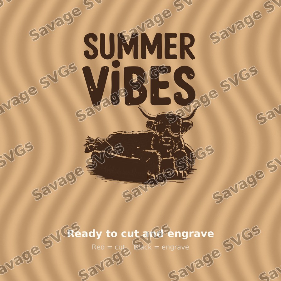 Summer Vibes Highland Cow