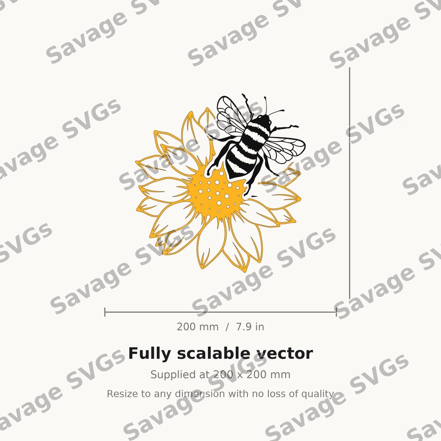 Sunflower 18 With Bee 01