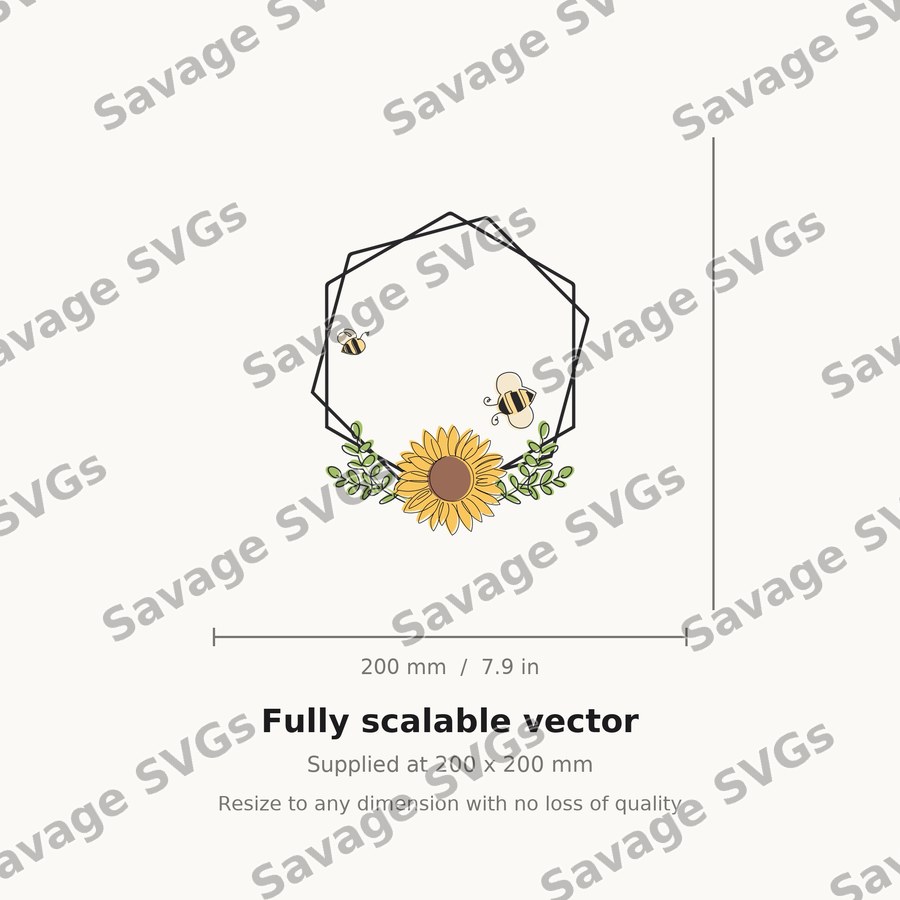 Sunflower Bee Wreath