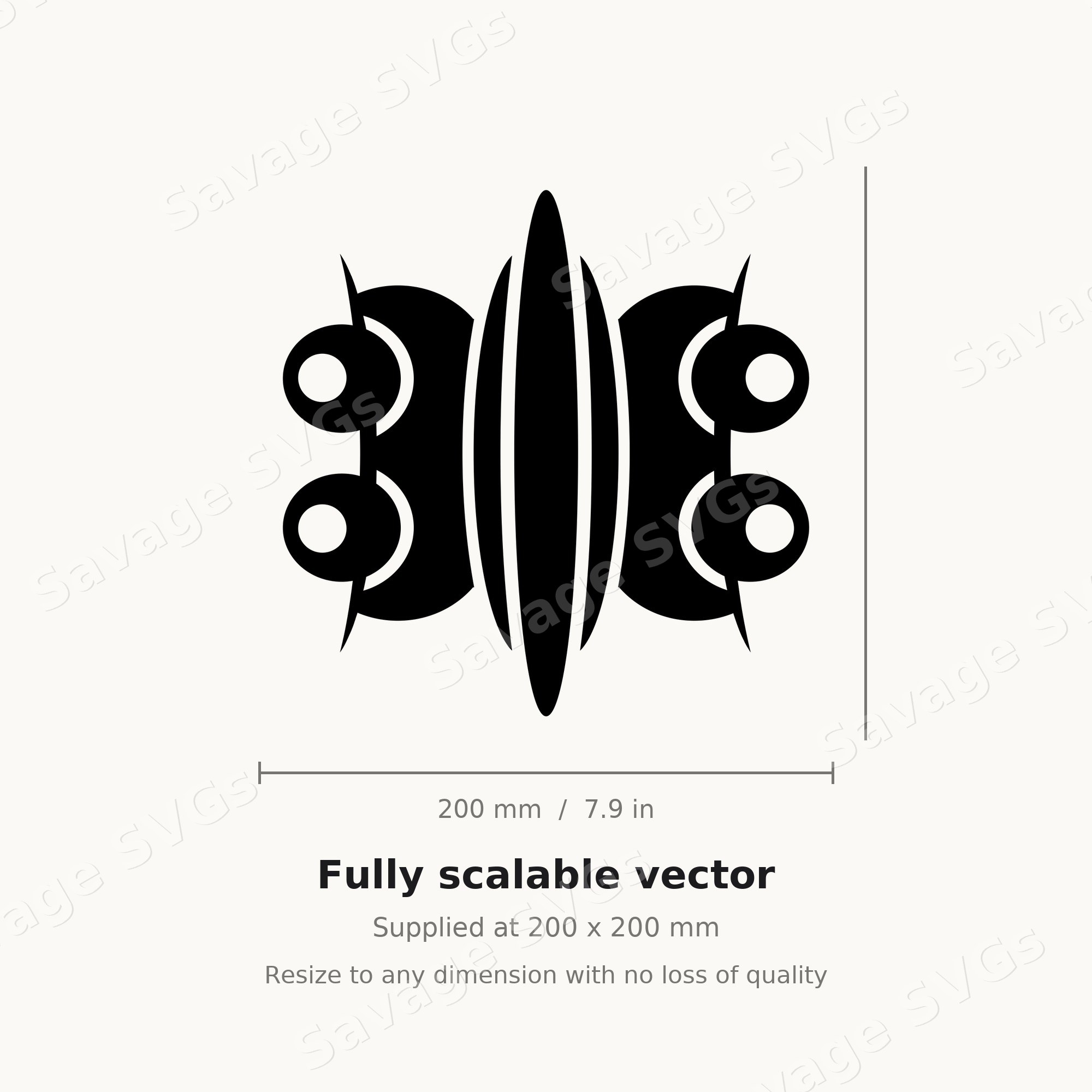 Symmetrical Tribal Emblem