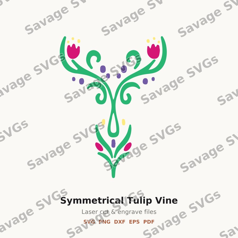 Symmetrical Tulip Vine
