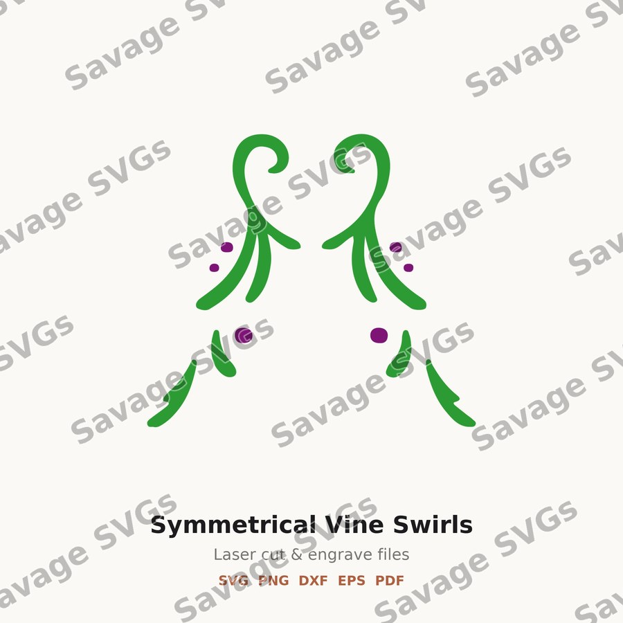 Symmetrical Vine Swirls