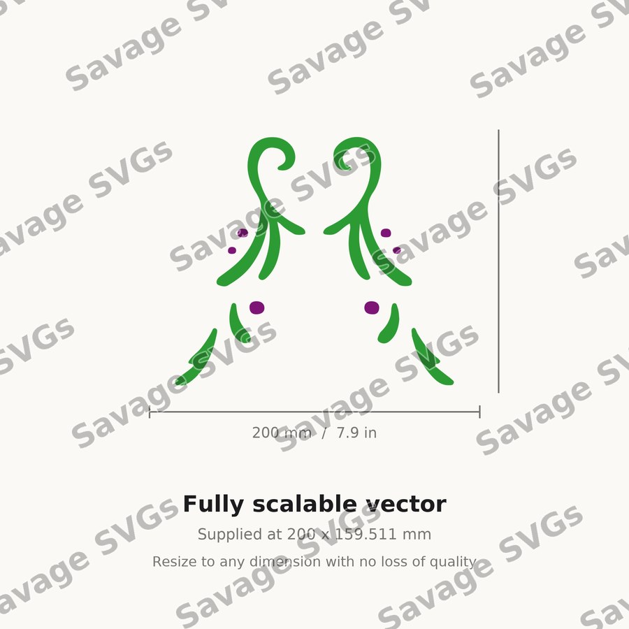 Symmetrical Vine Swirls