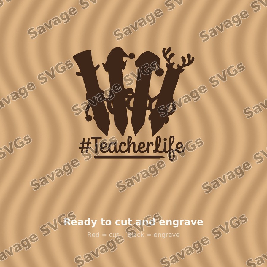 #Teacher Life Christmas Pencils