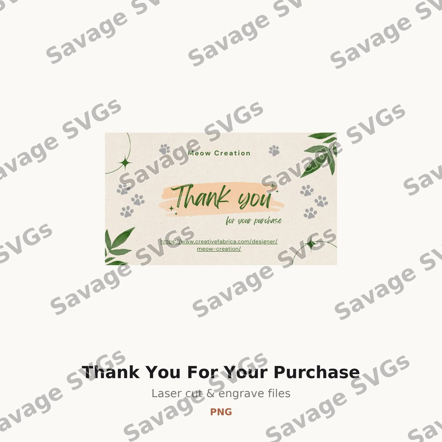 Thank You For Your Purchase