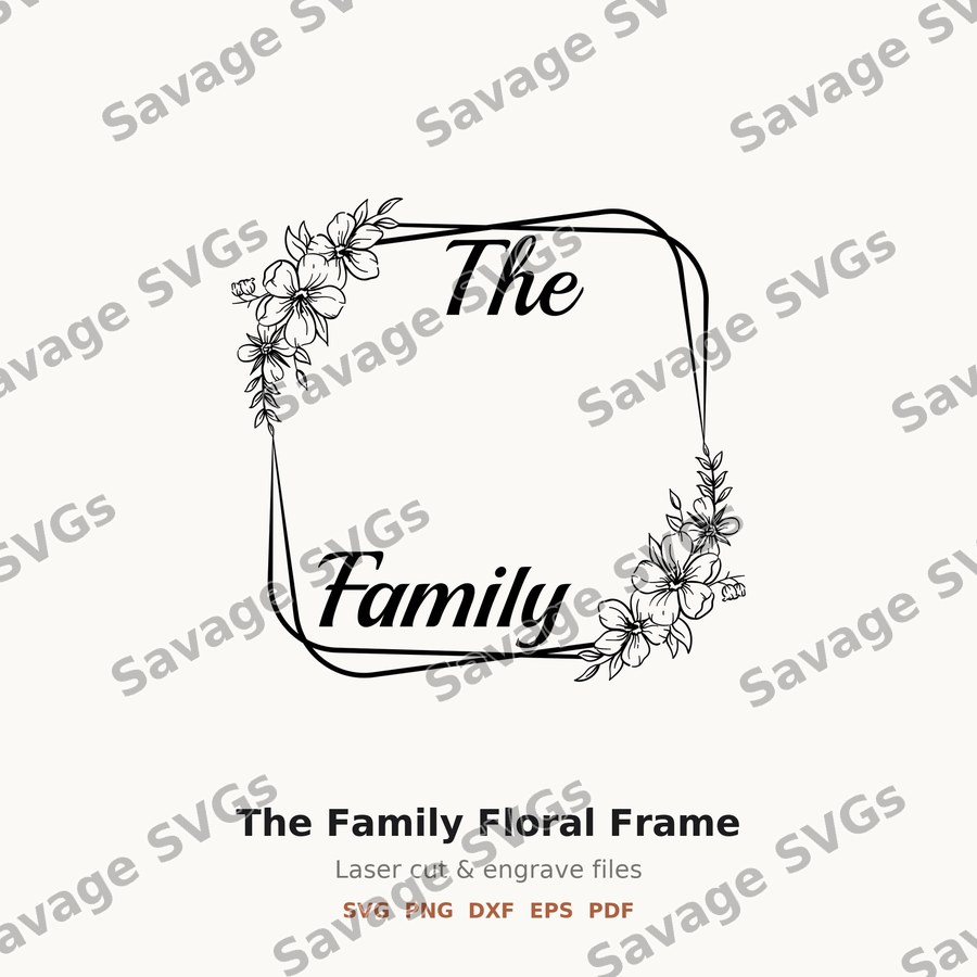 The Family Floral Frame