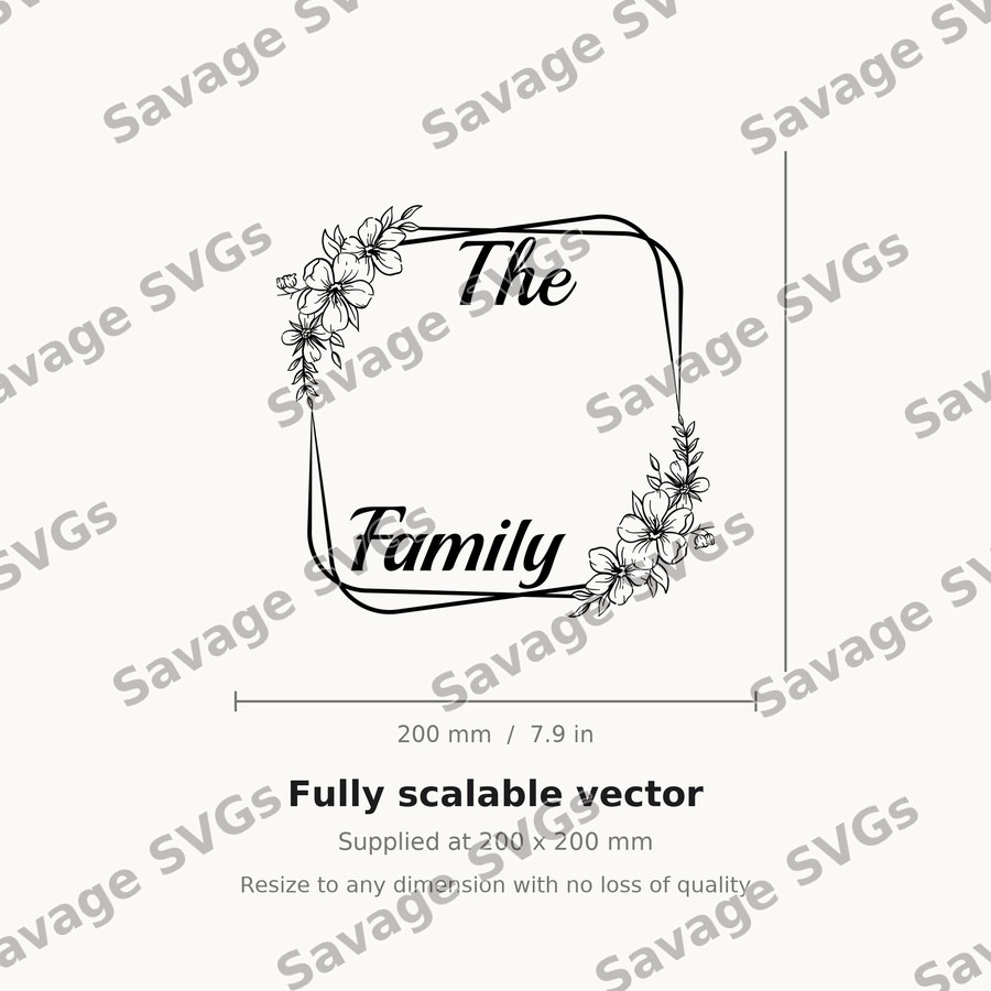 The Family Floral Frame