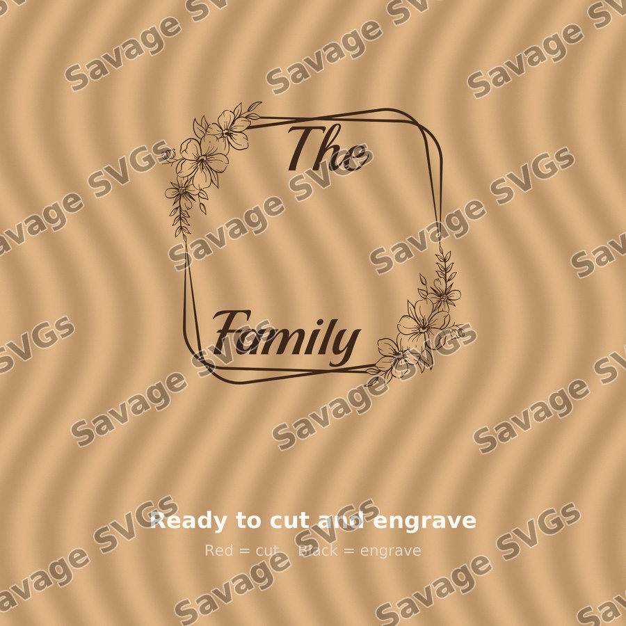 The Family Floral Frame