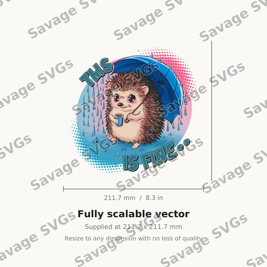 This Is Fine Hedgehog