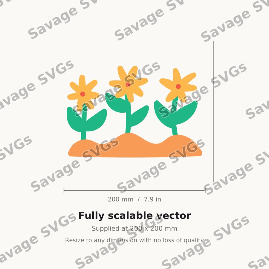 Three Garden Flowers
