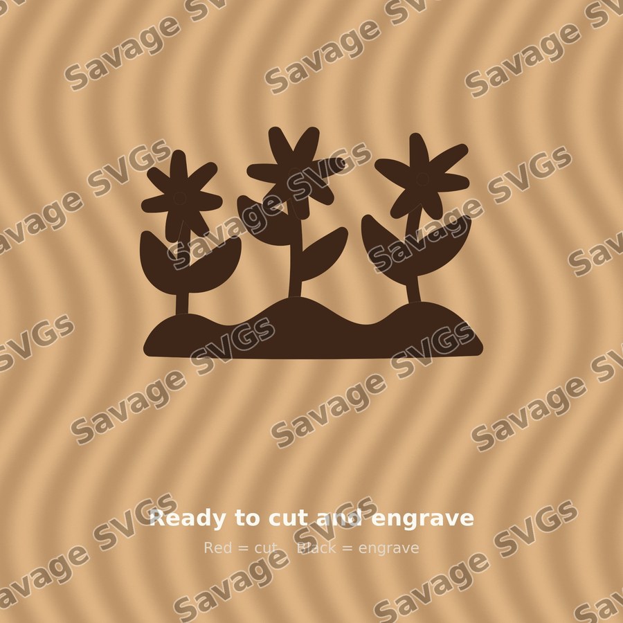 Three Garden Flowers