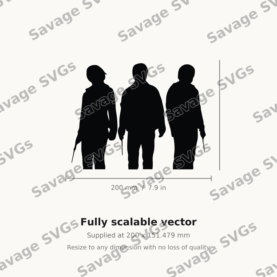 Three Men Silhouette