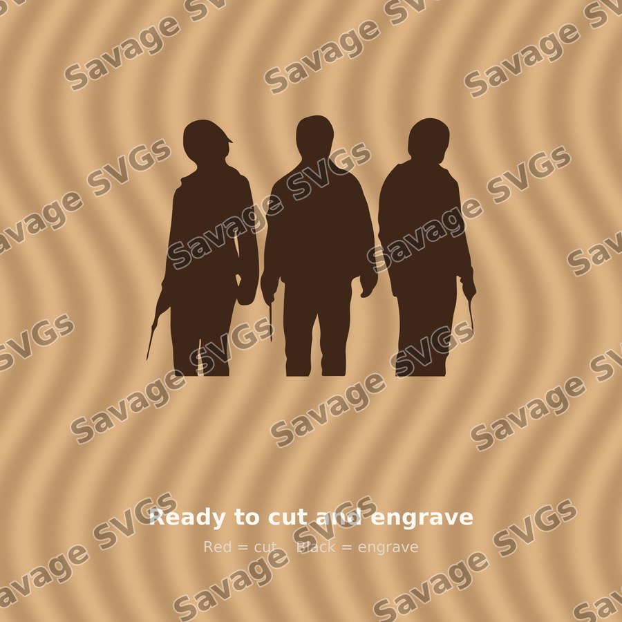 Three Men Silhouette
