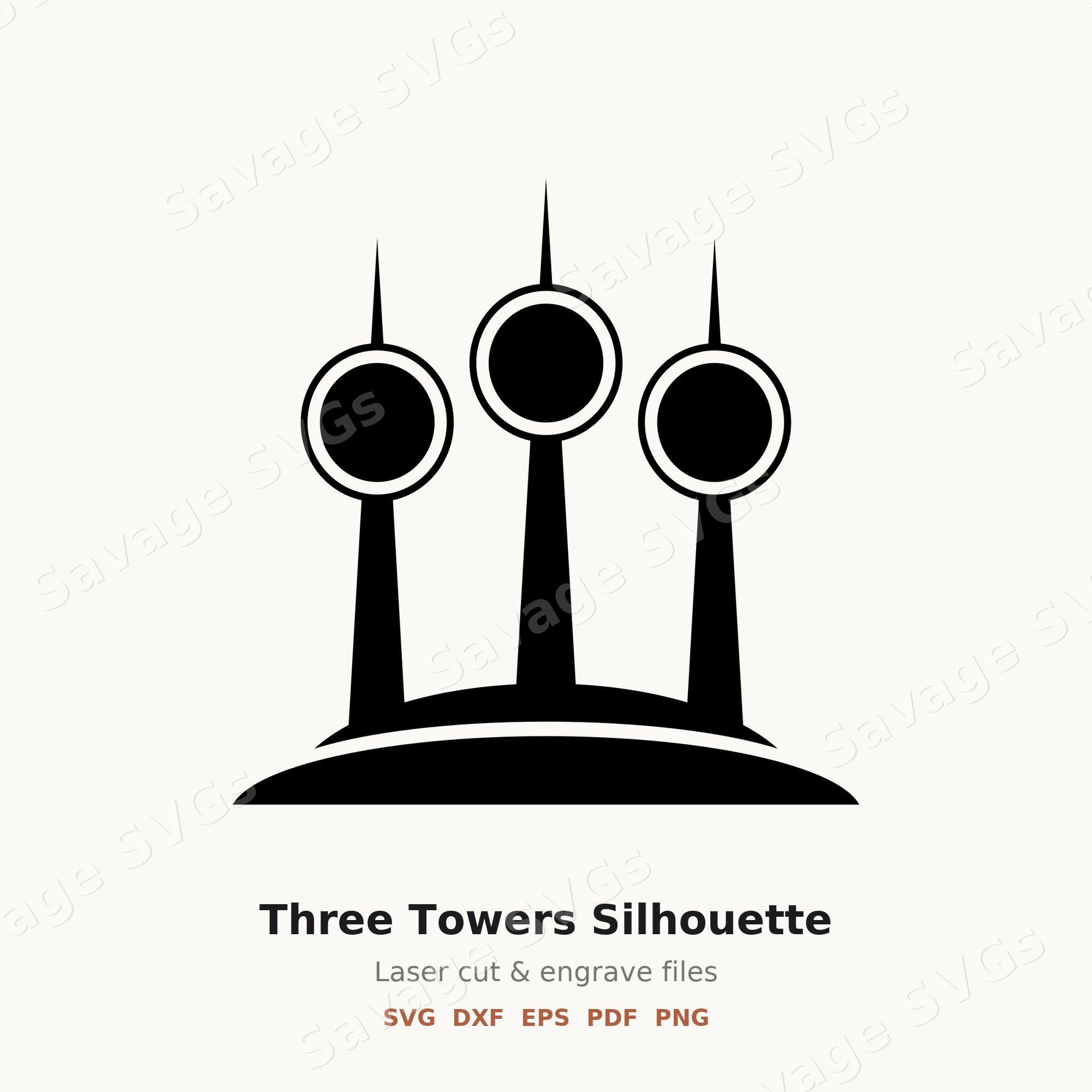 Three Towers Silhouette