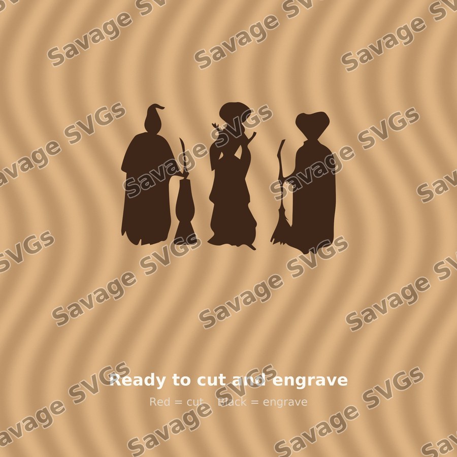 Three Witches Silhouette