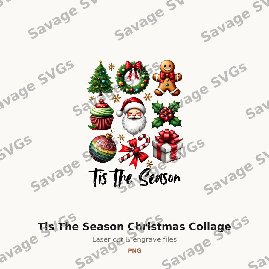 Tis The Season Christmas Collage