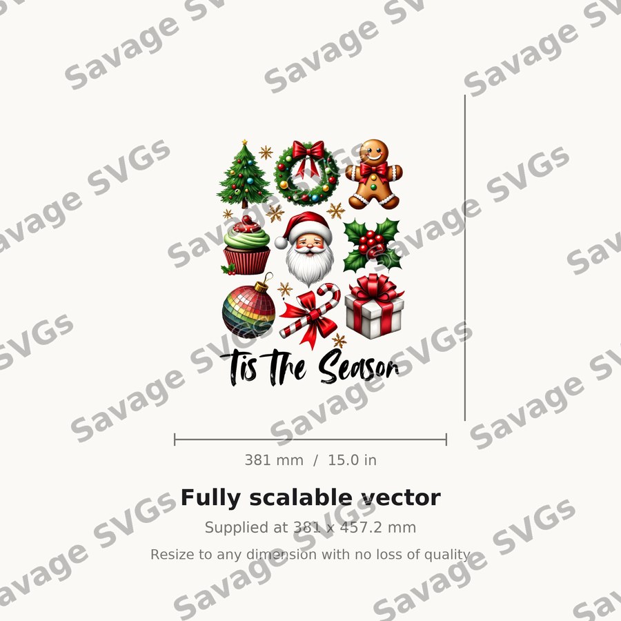 Tis The Season Christmas Collage