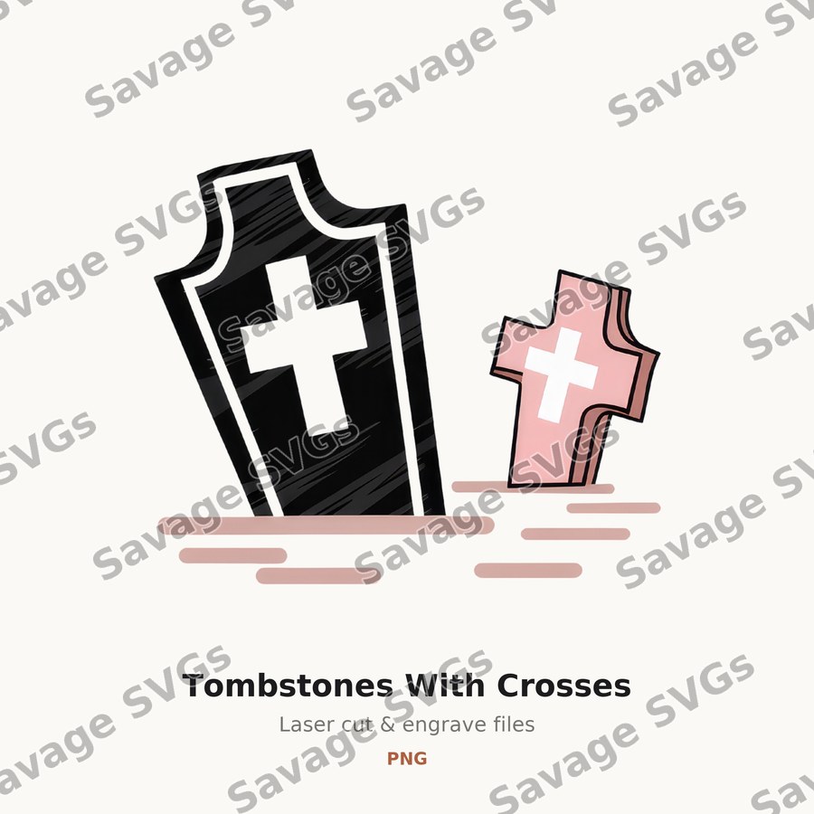 Tombstones With Crosses