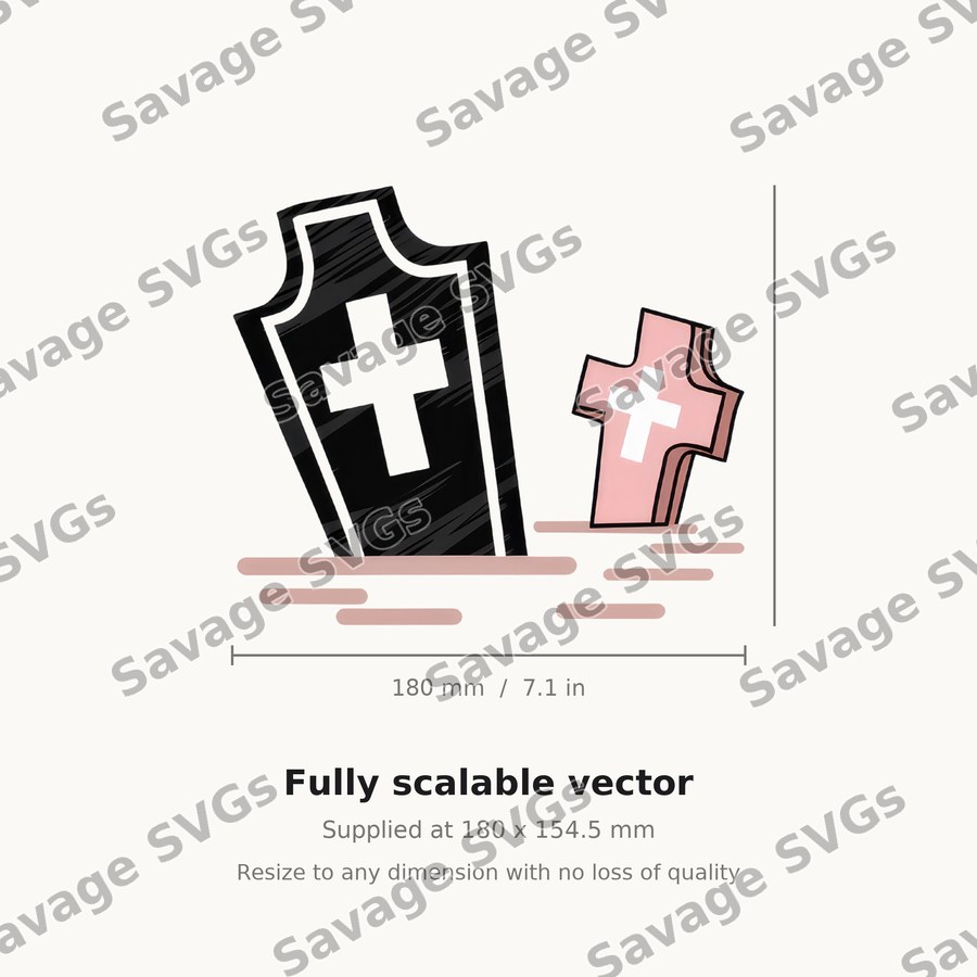 Tombstones With Crosses