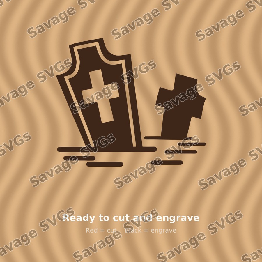 Tombstones With Crosses