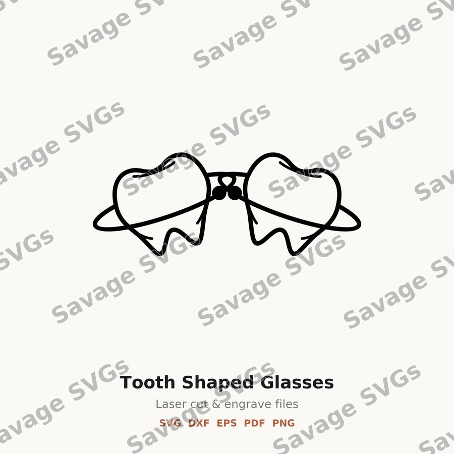 Tooth Shaped Glasses
