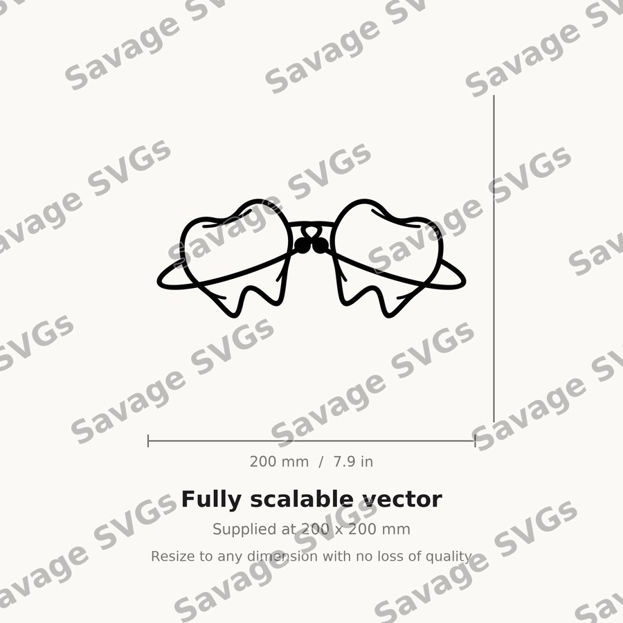Tooth Shaped Glasses