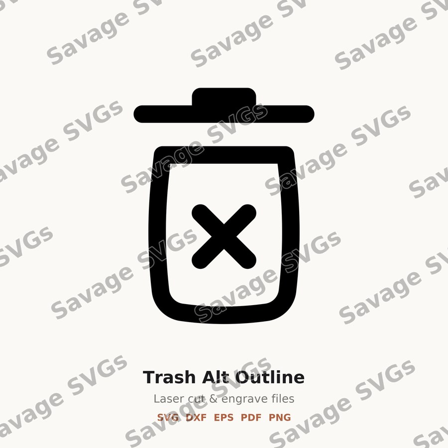 Trash Alt Outline