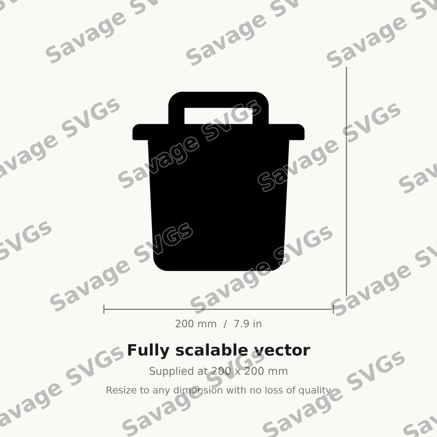 Trash Bucket Icon
