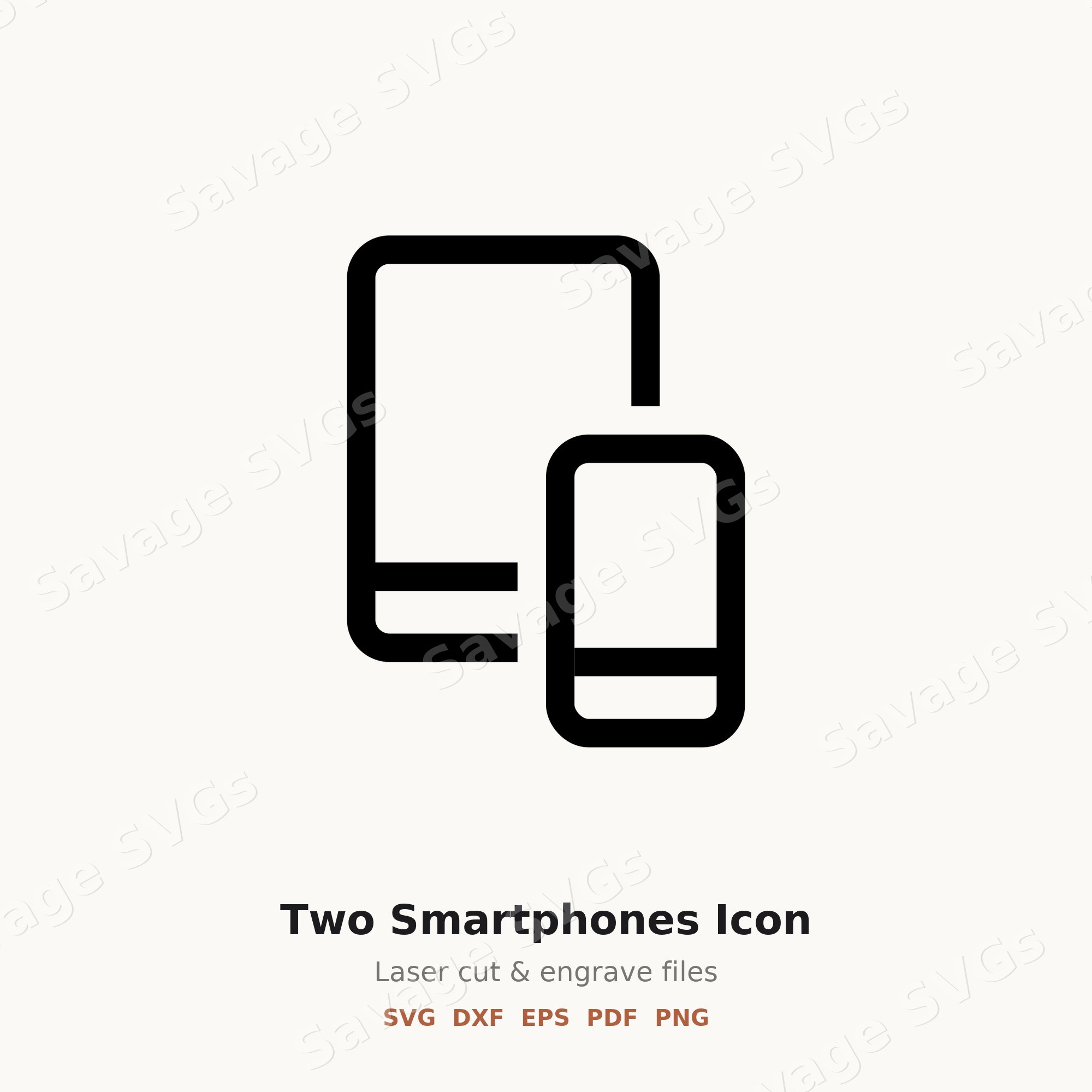 Two Smartphones Icon