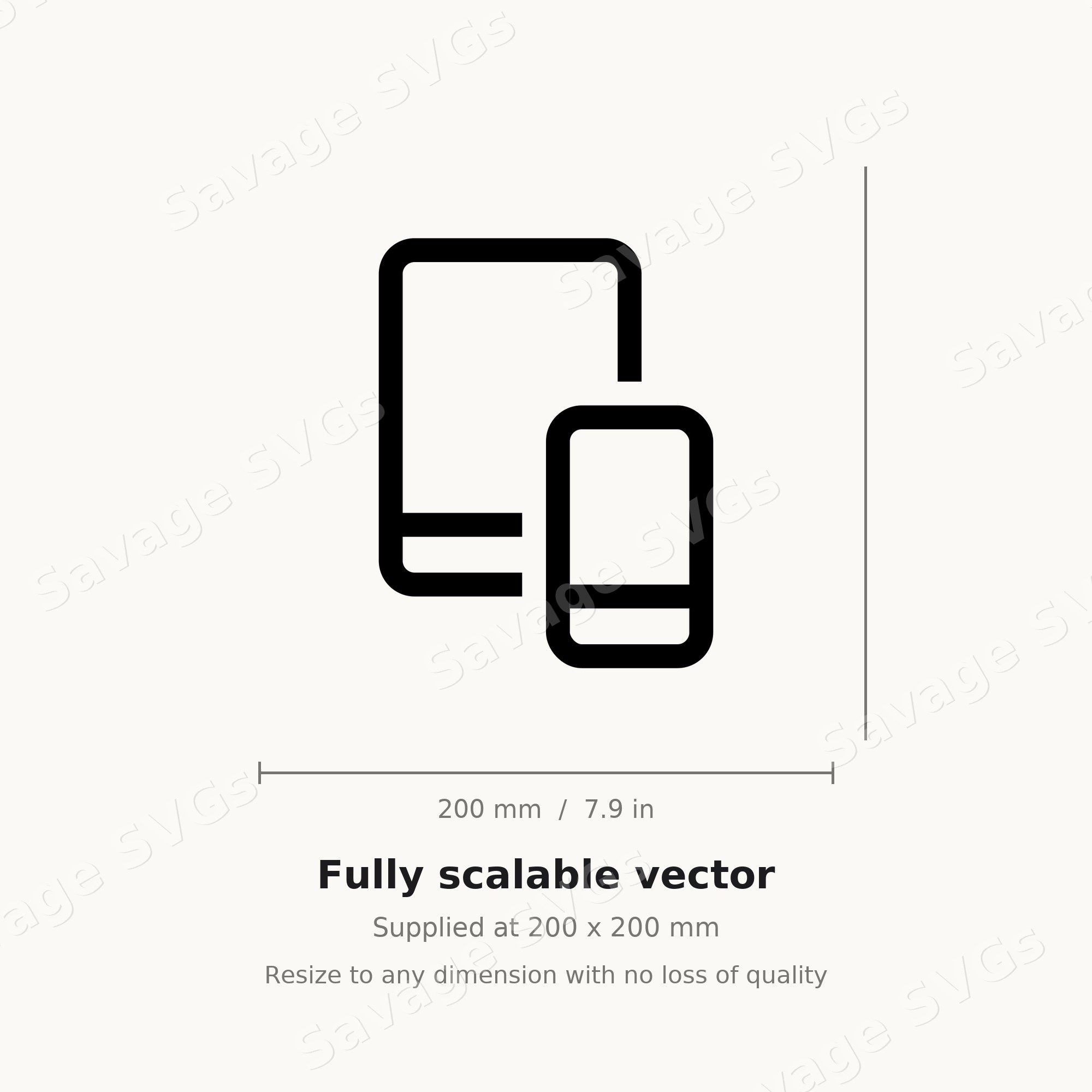 Two Smartphones Icon