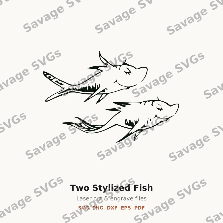 Two Stylized Fish