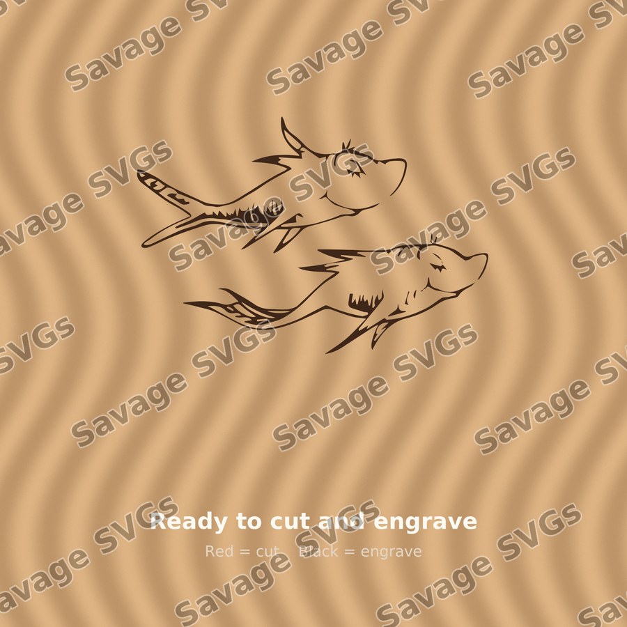 Two Stylized Fish