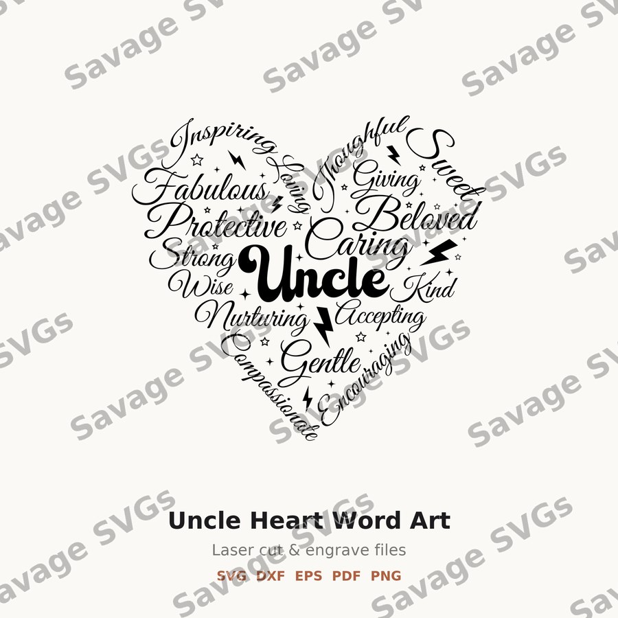 Uncle Heart Word Art