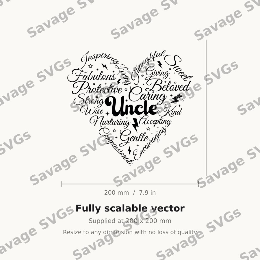 Uncle Heart Word Art