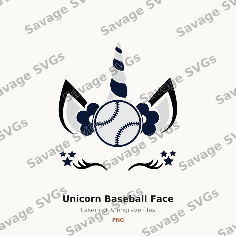 Unicorn Baseball Face