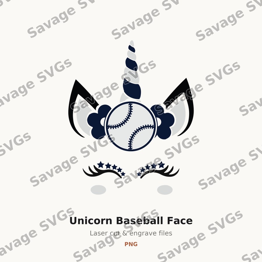 Unicorn Baseball Face