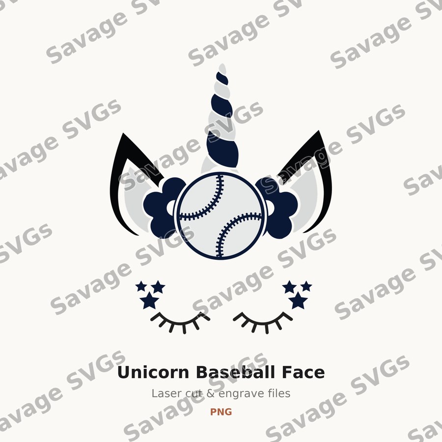 Unicorn Baseball Face