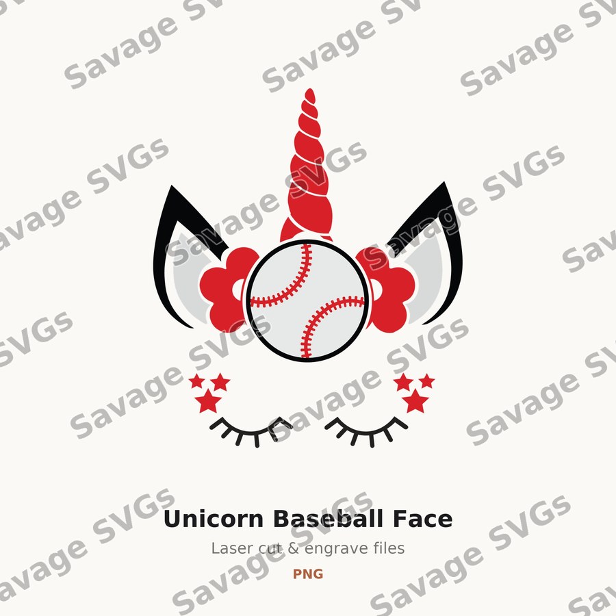 Unicorn Baseball Face
