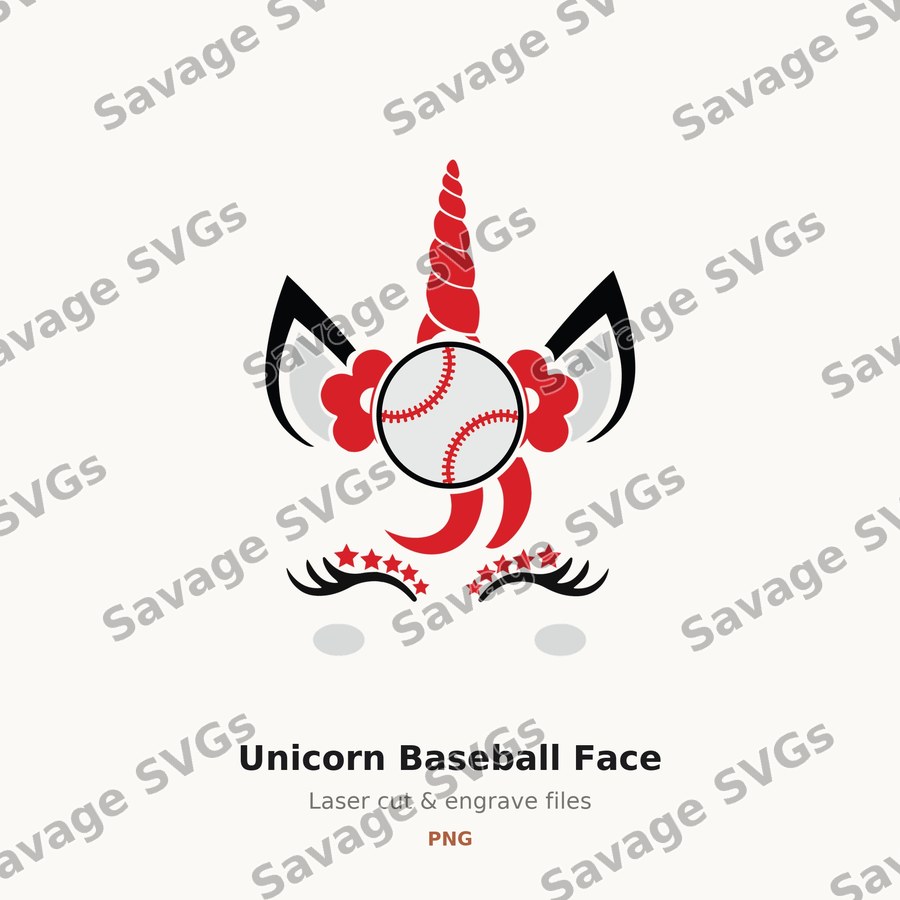 Unicorn Baseball Face