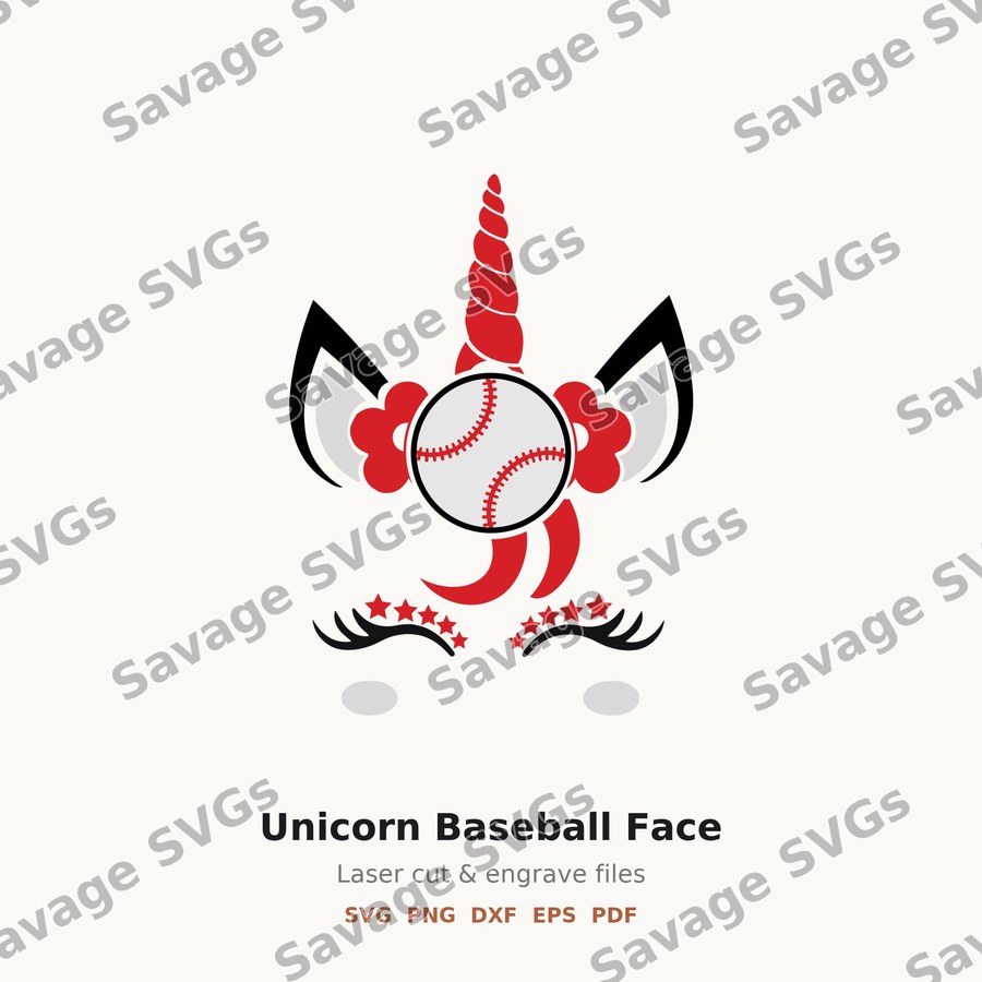 Unicorn Baseball Face