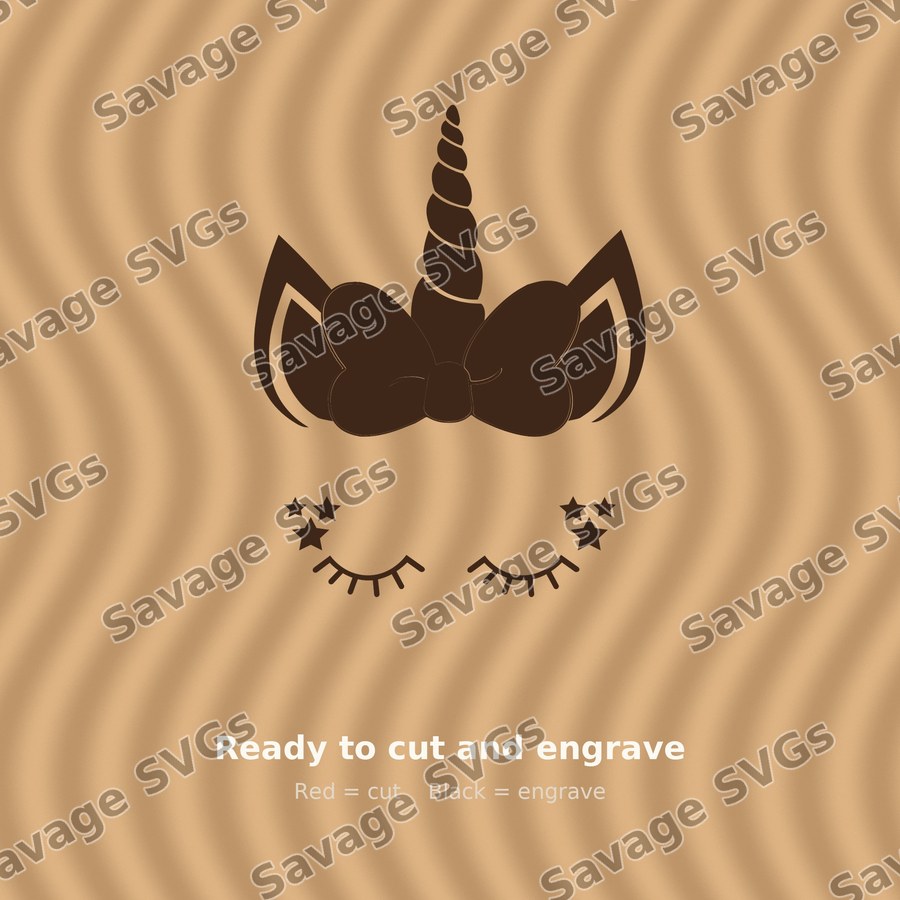 Unicorn Face With Bow