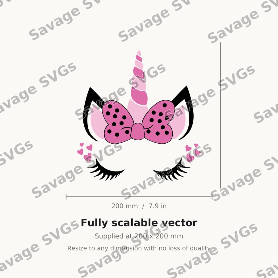 Unicorn Face With Eyelashes