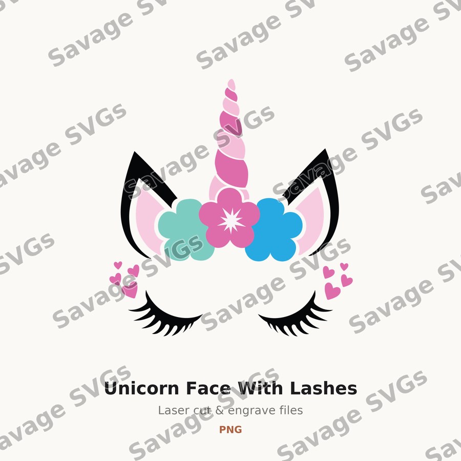Unicorn Face With Lashes