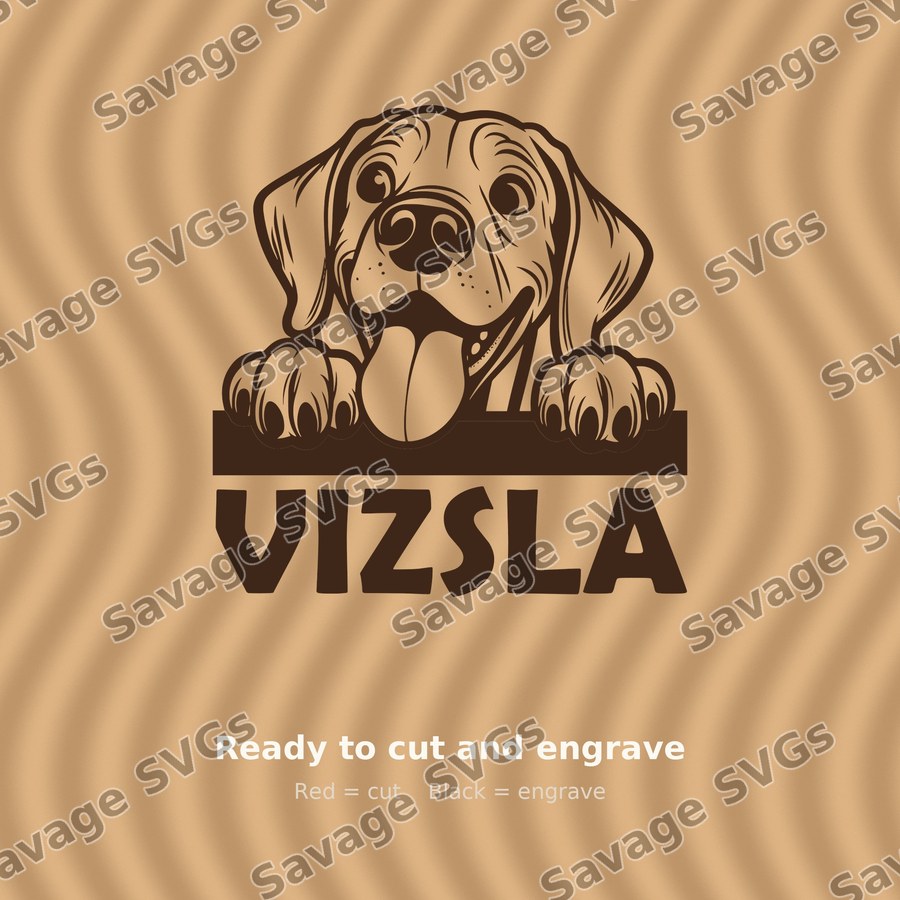 Vizsla Peeking Dog