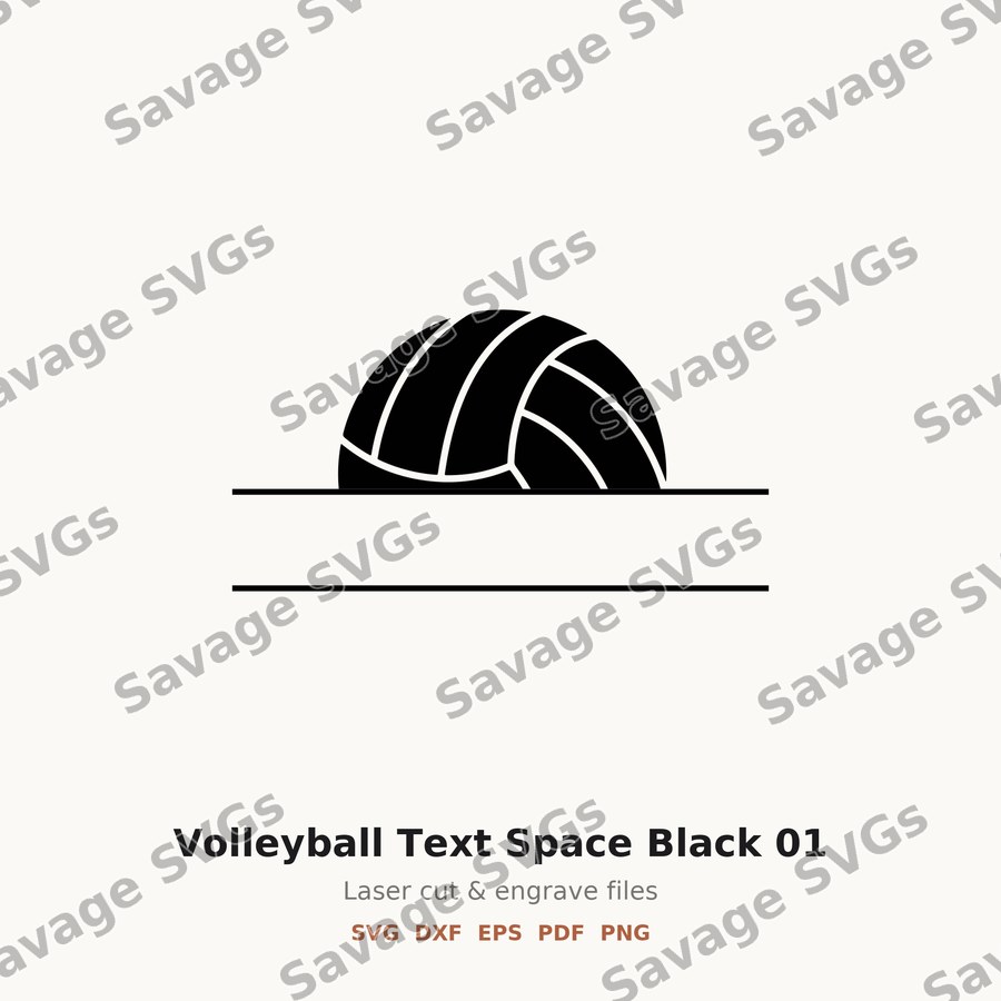 Volleyball Text Space Black 01