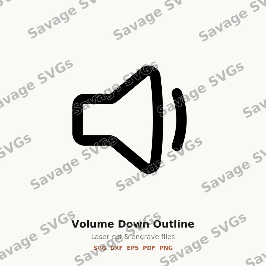 Volume Down Outline