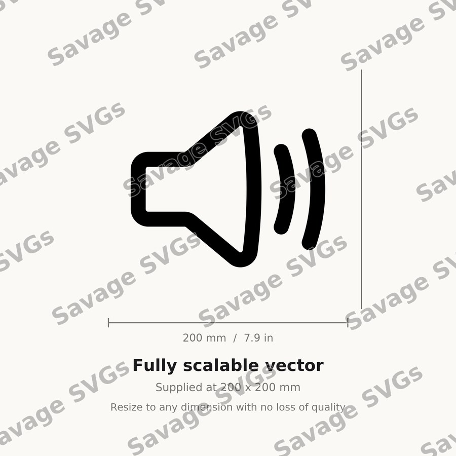 Volume Up Outline