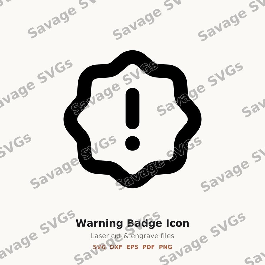 Warning Badge Icon