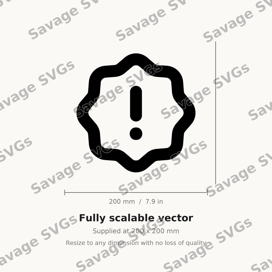 Warning Badge Icon